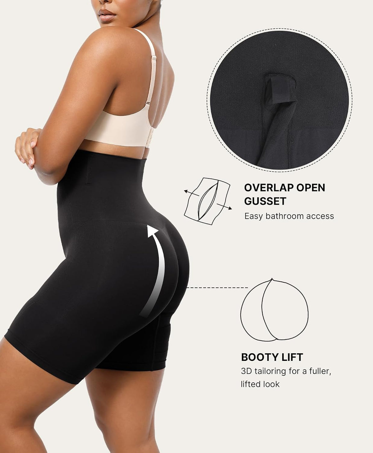 Women’s High-Waisted Tummy Control Shaping Shorts