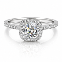 Cushion Cut Moissanite Ring